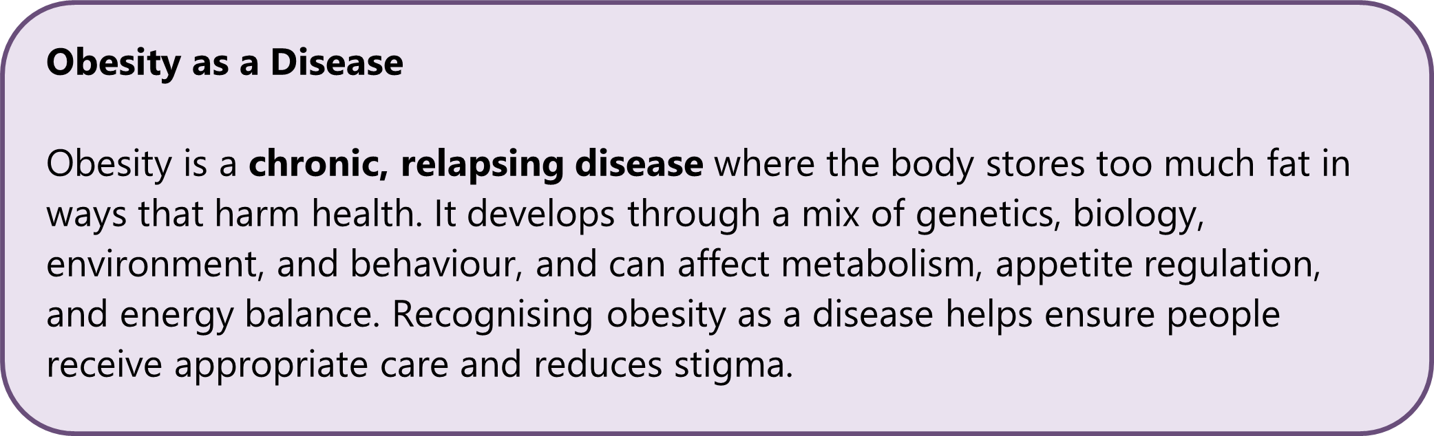 Article obesity as a disease box